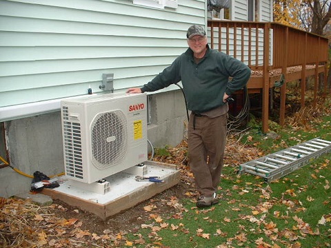 Post image for DIY Sanyo Air Source Heat Pump Install – Installing the Outdoor Unit